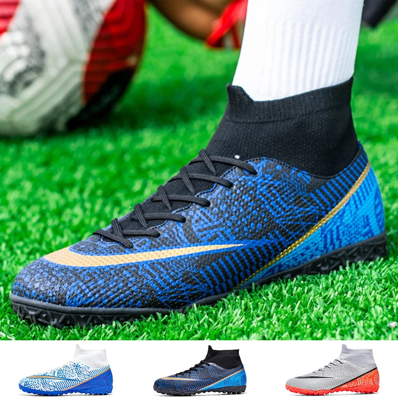 Men's Football Boots Five-a-side Soccer Shoes Professional Football Shoes Kids Turf Soccer Cleats Grass Training Sport Footwear