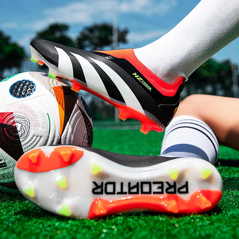 Men Original Indoor Non Slip Soccer Shoes Professional Match Cleats Fast Football Shoes Grass TF/FG Cleats Football Field Boots