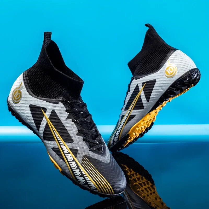 Wholesale Drop Shipping Men Soccer Shoes Professional Training Sport Cleats Football Sneaker Ankle Unisex Outdoor Ultralight