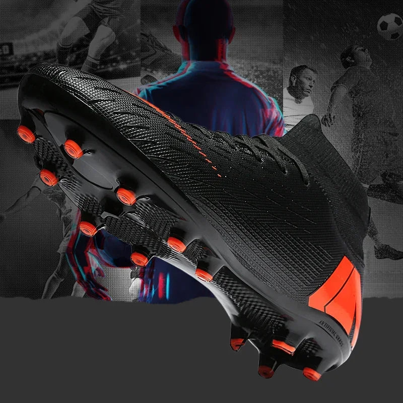 Men Soccer Shoes Cleats Adult Ankle Anti-Slippery Futsal High-quality TF/FG Grass Training Sport Football Boots Non-Slip Light