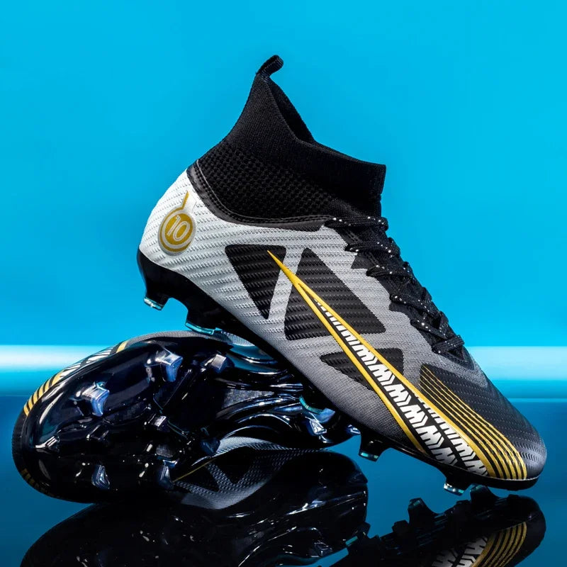 Wholesale Drop Shipping Men Soccer Shoes Professional Training Sport Cleats Football Sneaker Ankle Unisex Outdoor Ultralight