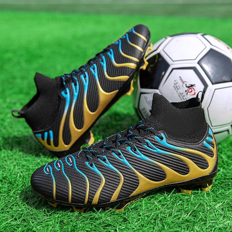 Original Men Soccer Shoes Studded Society Indoor Cleats Football Field Boots Fast Professional Non-Slip Kids Football Shoes