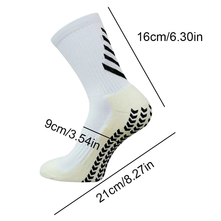 1 Pairs New Men Women Soft Breathable Anti-slip Football Socks Running Soccer Basketball Cycling Sports Grip Socks