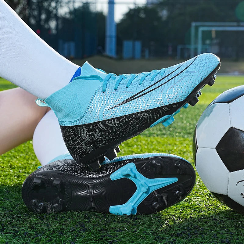 Men Soccer Shoes Adult Futsal Sport Training Ankle Football Boots Cleats Grass Drop Shipping Ultralight Non-Slip Comfortable