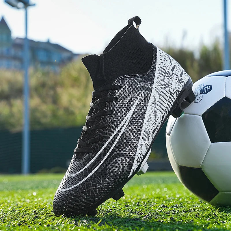 Men Soccer Shoes Adult Futsal Sport Training Ankle Football Boots Cleats Grass Drop Shipping Ultralight Non-Slip Comfortable