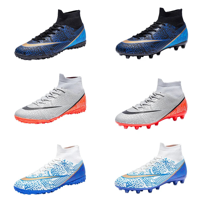 Men's Football Boots Five-a-side Soccer Shoes Professional Football Shoes Kids Turf Soccer Cleats Grass Training Sport Footwear